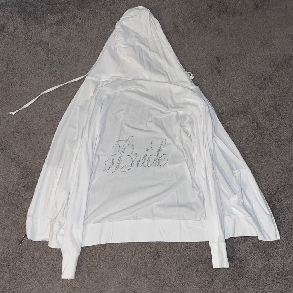 White Bridal Hoodie Cardigan